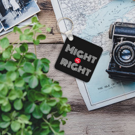 白黒赤勇気引用文タイポグラフィ キーホルダー