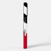 白黒赤対角ストライプ、名前、ミニマリスト Case-Mate iPhoneケース (裏面 / 右)