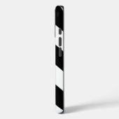 白黒赤対角ストライプ、名前、ミニマリスト Case-Mate iPhoneケース (裏面 / 左)