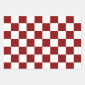 白黒赤市松模様に ラッピングペーパーシート (正面)