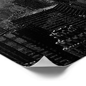 白黒赤書道ニューヨークシティポスター ポスター (角)