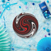 白黒赤絵を描旋 ペーパープレート (パーティー)