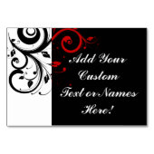 白黒赤逆旋回パーソナライズされた テーブルナンバー (正面)