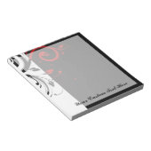 白黒赤逆旋回パーソナライズされた ノートパッド (アングル)