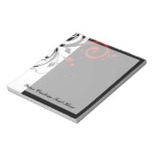 白黒赤逆旋回パーソナライズされた ノートパッド (回転)