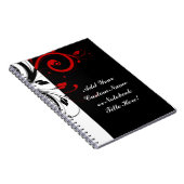 白黒赤逆旋回パーソナライズされた ノートブック (右側)