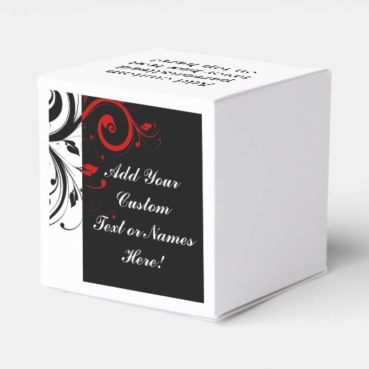 白黒赤逆旋回パーソナライズされた フェイバーボックス (裏面サイド)