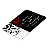 白黒赤逆旋回パーソナライズされた マグネット (左側)