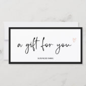 白黒赤面ハートロゴギフト券 (正面)