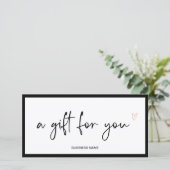 白黒赤面ハートロゴギフト券 (スタンド正面)