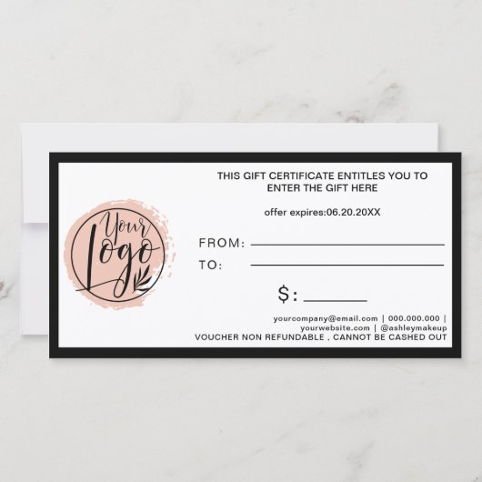 白黒赤面ハートロゴギフト券 (裏面)