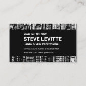 白黒超高層ビル建築 名刺 (裏面)