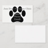 白黒足のプリントの名刺のテンプレート 名刺 (正面/裏面)