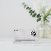 白黒足を搭載する獣医動物のロゴ 名刺 (スタンド正面)