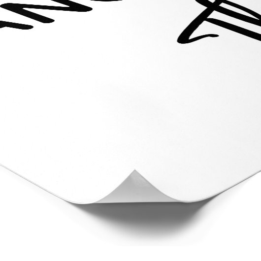 白黒踊りこの方法シンプルの矢印サイン ポスター (角)