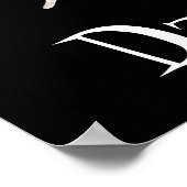 白黒踊り骨格ハッピーハローウィン ポスター (角)