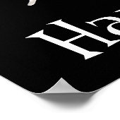 白黒踊り骨格ハッピーハローウィン ポスター (角)