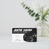 白黒車の動的名刺 名刺 (スタンド正面)