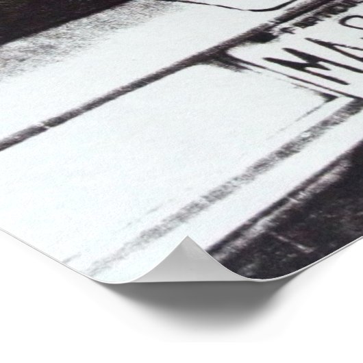 白黒車 ポスター (角)