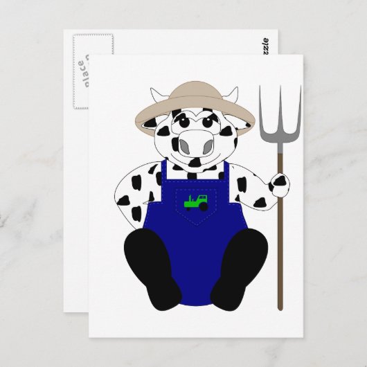 白黒農家牛 ポストカード (正面/裏面)