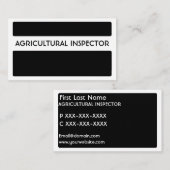 白黒農業検査業者名刺 名刺 (正面/裏面)