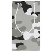 白黒迷彩柄デザイン スモールペーパーバッグ (正面)