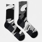 白黒迷彩柄抽象芸術 ソックス (右)