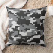 白黒迷彩柄 クッション (ブランケット)