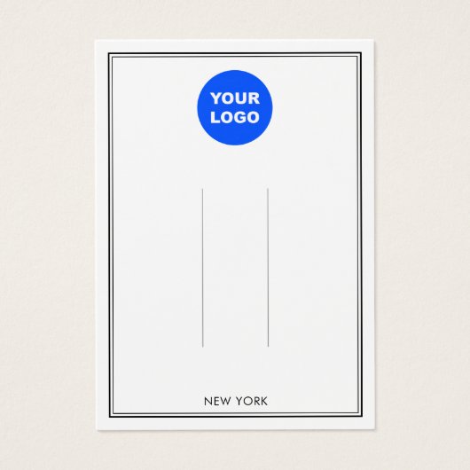 白黒追加ロゴのヘアクリップアクセサリディスプレイ (正面)