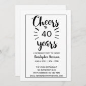 白黒退職 招待状 (正面/裏面)