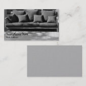白黒通りの名刺のソファ 名刺 (正面/裏面)