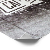 白黒通り記号 ポスター (角)