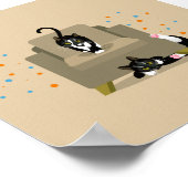 白黒遊猫 ポスター (角)