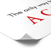 白黒達成やる気を起こさせるバスケットボール ポスター (角)