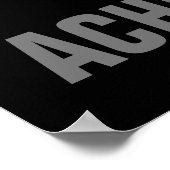 白黒達成バスケッやる気を起こさせるトル ポスター (角)