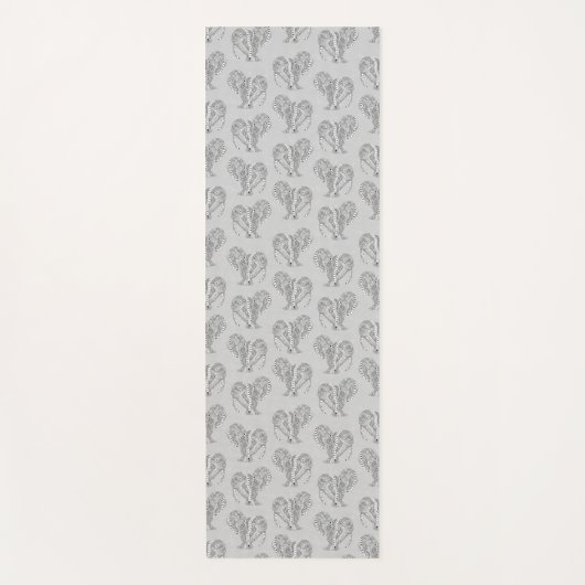 白黒部族のタトゥー・マナテーズ ヨガマット (正面)