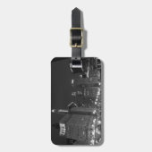 白黒都心のシカゴ ラゲッジタグ (正面縦)