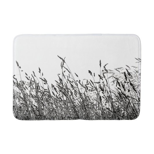 白黒野生分野 バスマット (正面)