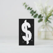 白黒金グランジの記号 名刺 (スタンド正面)