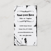 白黒金グランジの記号 名刺 (裏面)