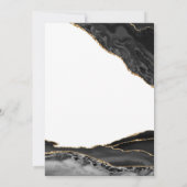 白黒金ゴールドアガテ50誕生日 招待状 (裏面)