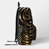 白黒金ゴールドアニマルプリント(5) プリントバックパック (左)