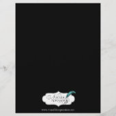 白黒金ゴールドアールデコ結婚フレームのメニュー (裏面)