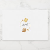 白黒金ゴールドイニシャルフローラリース フードラベル (シングルラベル)