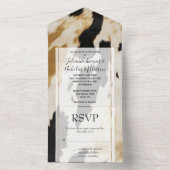 白黒金ゴールドウエスタンコウィド オールインワン招待状 (内側)