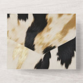 白黒金ゴールドウエスタンコウィド オールインワン招待状 (裏面)