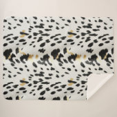 白黒金ゴールドウエスタンコウィド シェルパブランケット (正面(横))