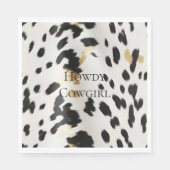 白黒金ゴールドウエスタンコウィド スタンダードランチョンナプキン (正面)