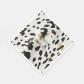 白黒金ゴールドウエスタンコウィド スタンダードランチョンナプキン (角)