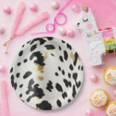 白黒金ゴールドウエスタンコウィド ペーパープレート (パーティー)